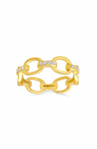Cubic Zirconia Paperclip Ring