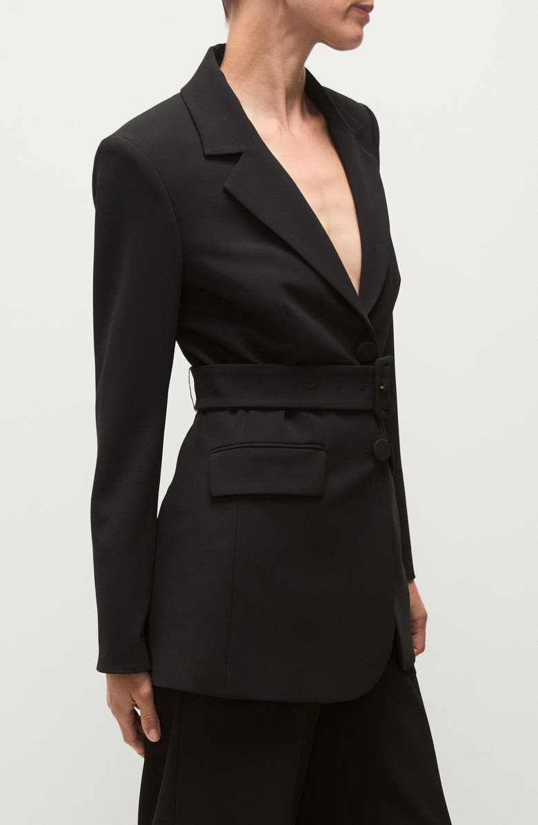 Veronica Beard Ryanne Belted Dickey Jacket, Alternate, color, Black