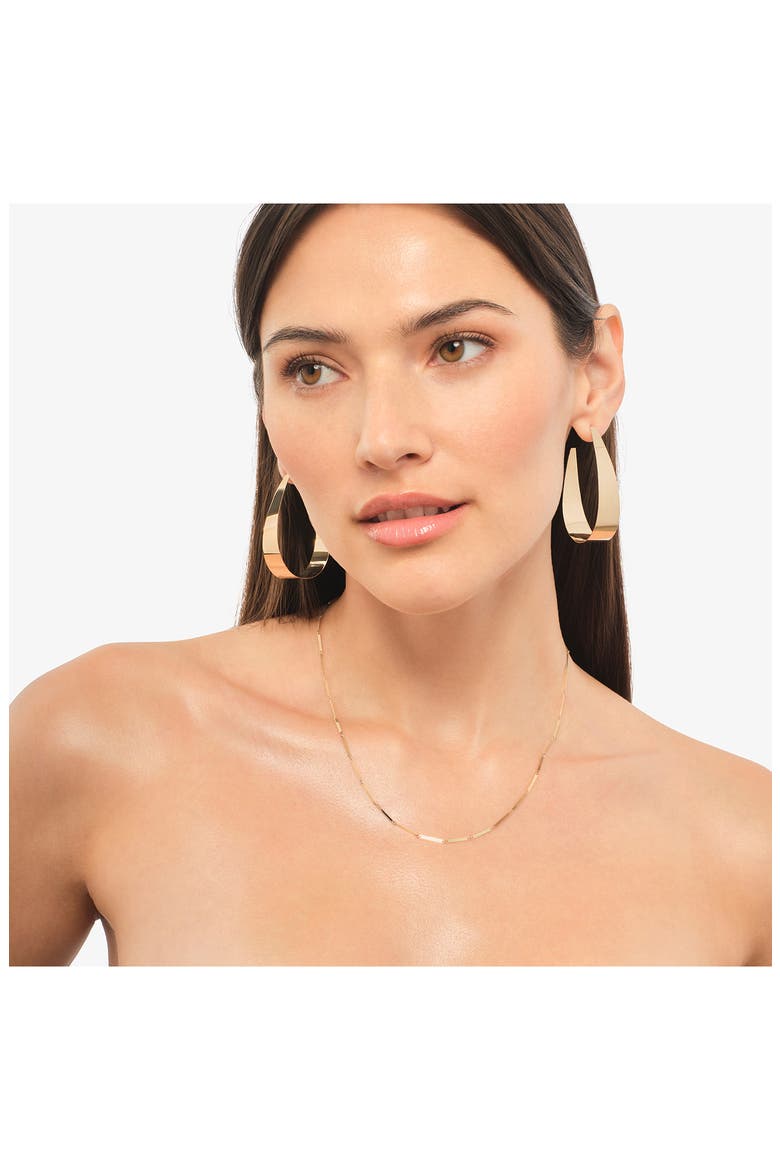Laser Rectangular Chain Necklace, Alternate, color, YELLOW GOLD