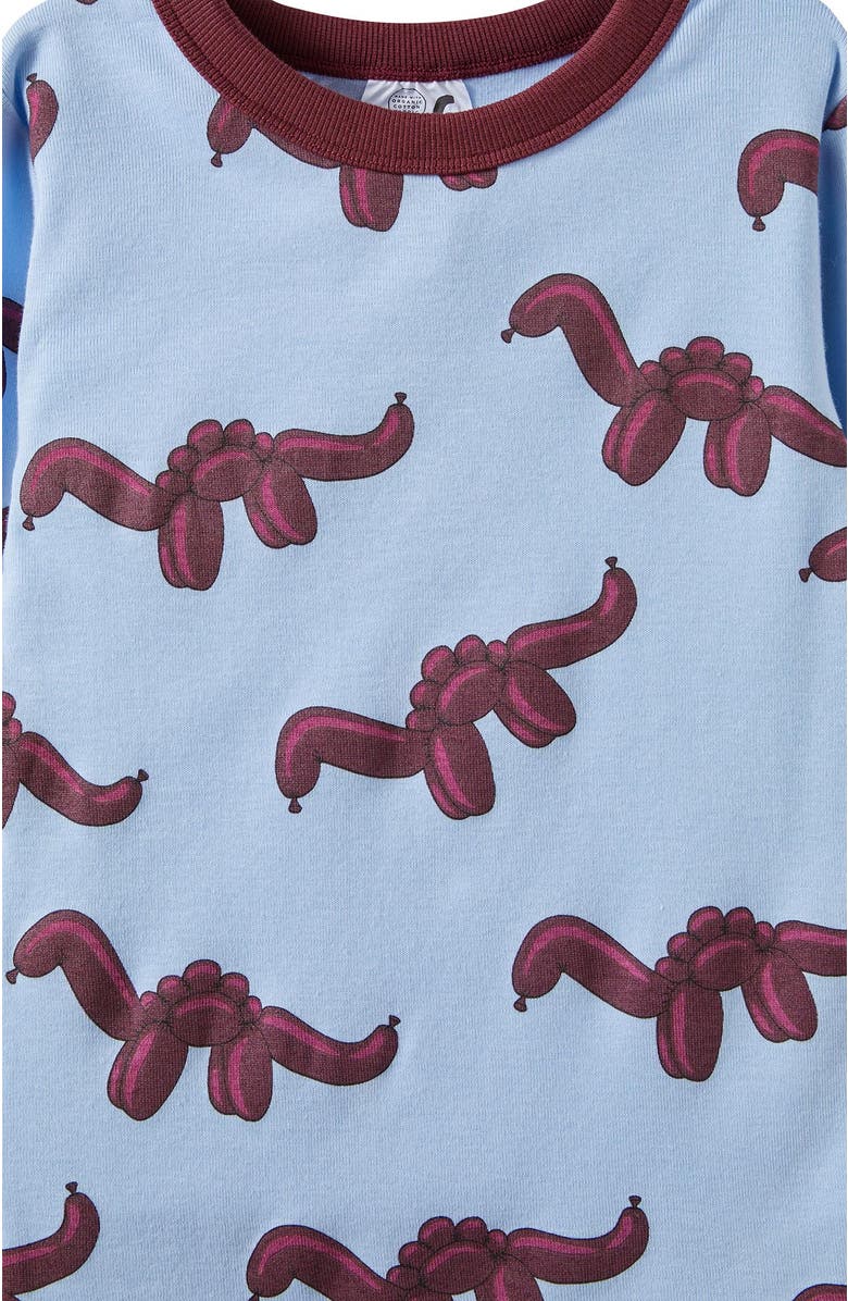 Cotton On Kids Kid's Jesse Long Sleeve Pyjama Set, Alternate, color, Dawn Blue Balloonasaurus