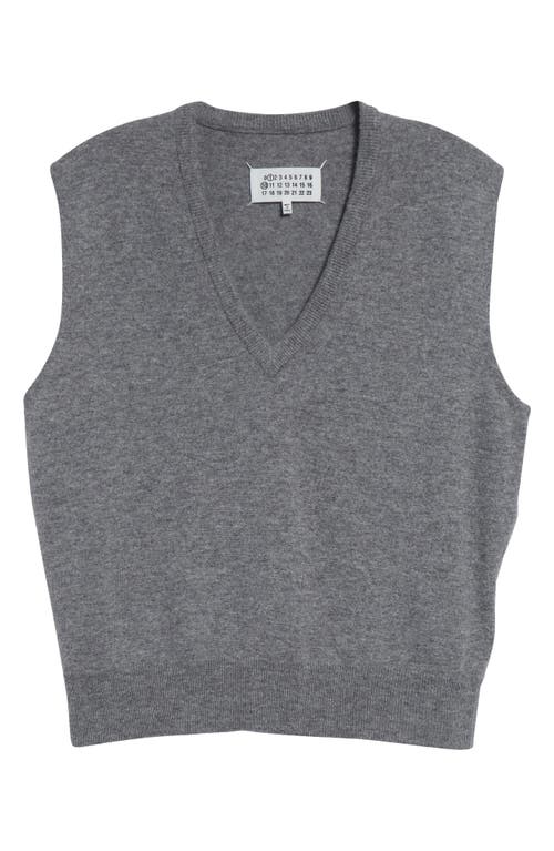 Maison Margiela Virgin Wool V-neck Sweater Vest In Grey
