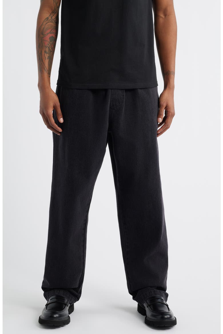 Easy Elastic Waist Jeans, Main, color, WASHED BLACK