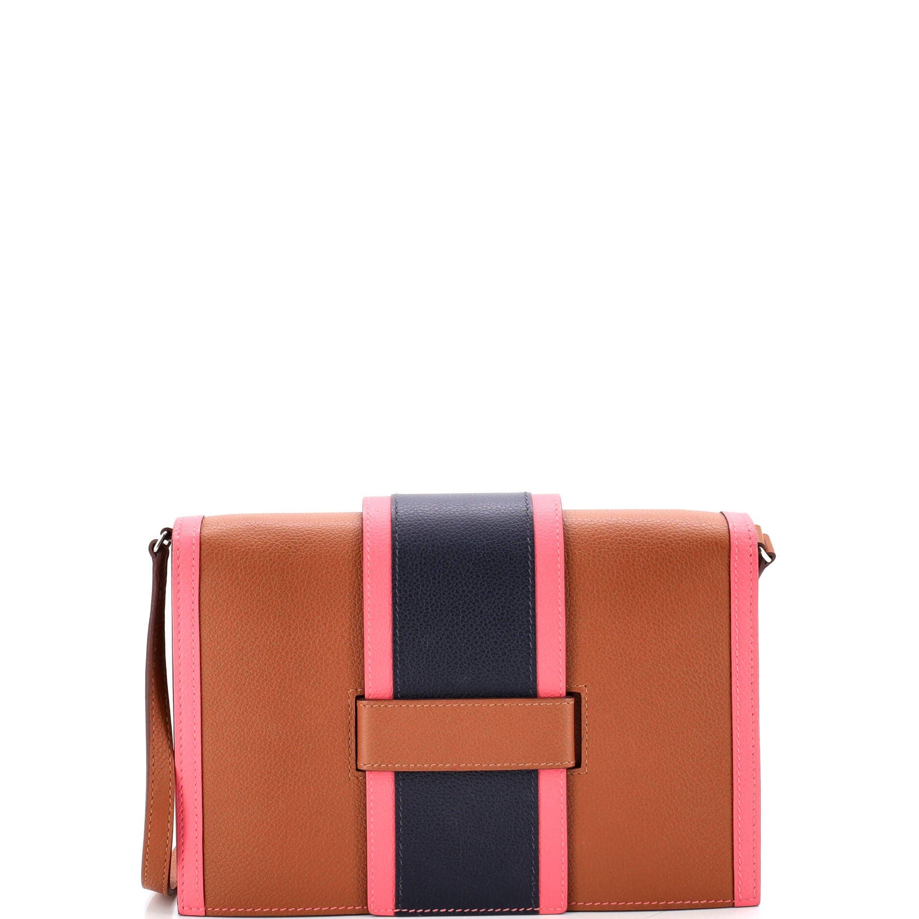 Pre-Owned Hermes H Passant Clutch Shoulder Bag Evercolor, Main, color, Gold