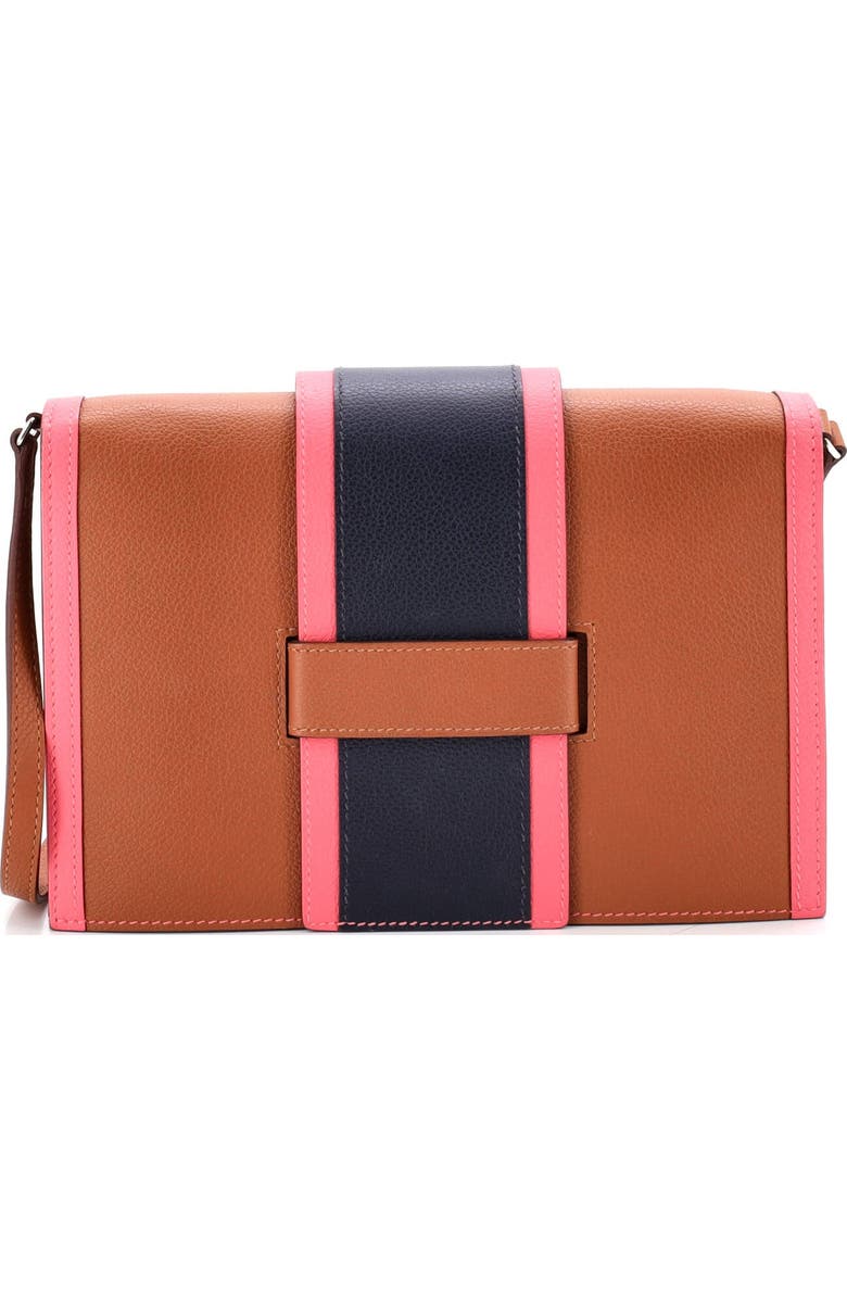 Pre-Owned Hermes H Passant Clutch Shoulder Bag Evercolor, Main, color, Gold