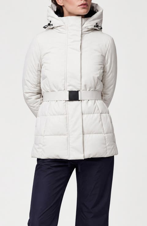 Blanca Hooded Belted Puffer Coat