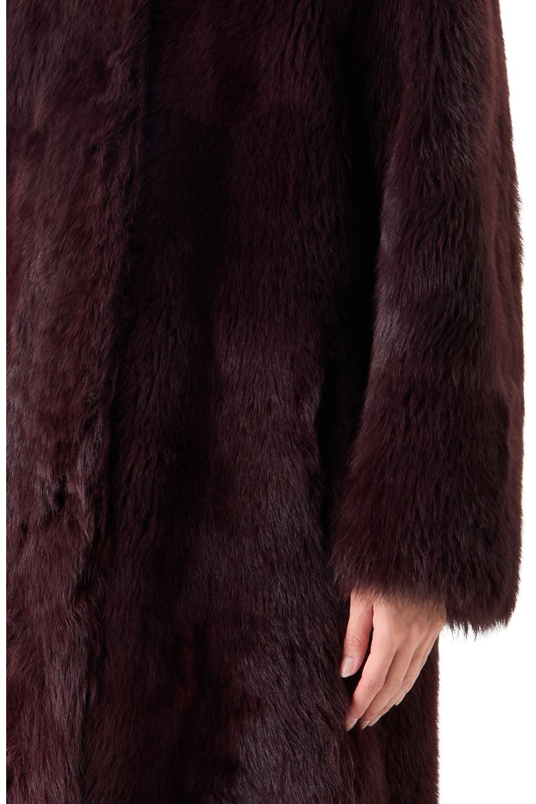Ruth Genuine Shearling Reversible Long Coat, Alternate, color, MERLOT RED