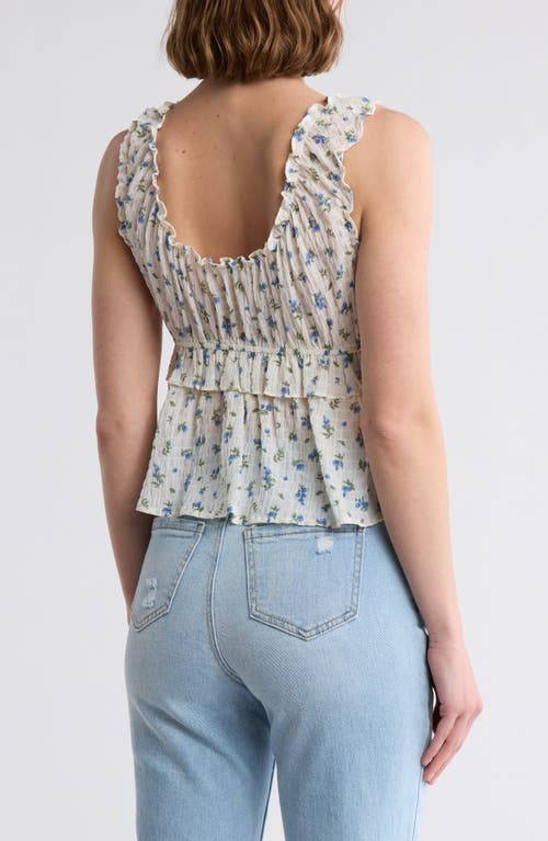 BLU PEPPER BLU PEPPER FLORAL TIE FRONT TANK
