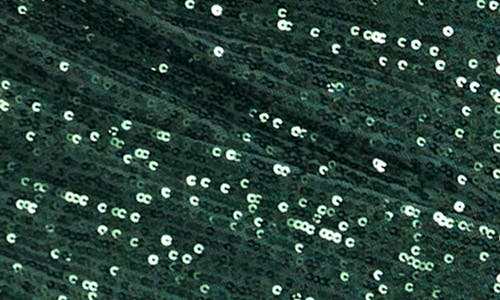 Cece Sequin Fit & Flare Dress In Green