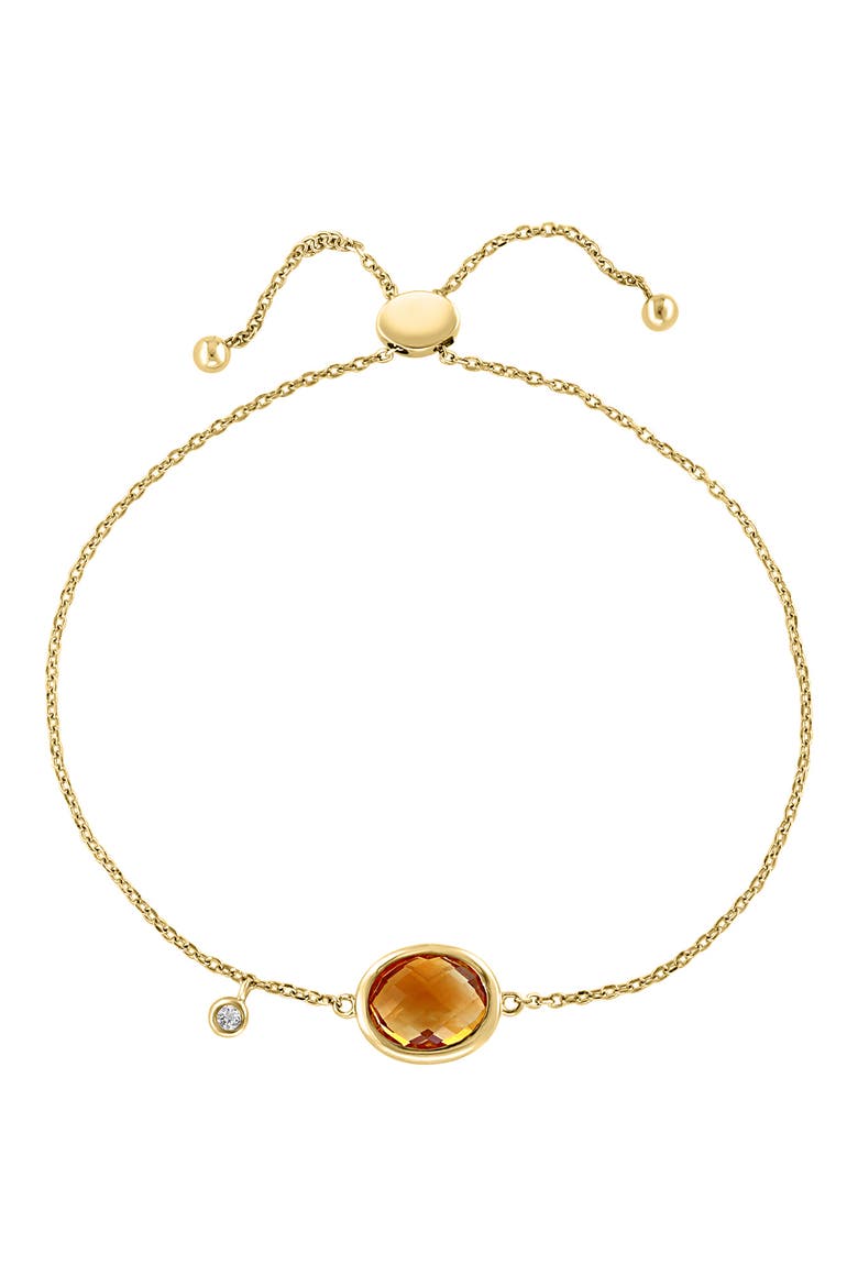 Oval Cut Citrine Slide Bracelet, Alternate, color, YELLOW