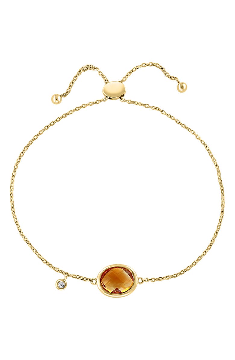 EFFY Oval Cut Citrine Slide Bracelet, Alternate, color, Yellow
