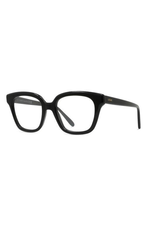 Loewe Slim 51mm Geometric Optical Glasses In Shiny Black