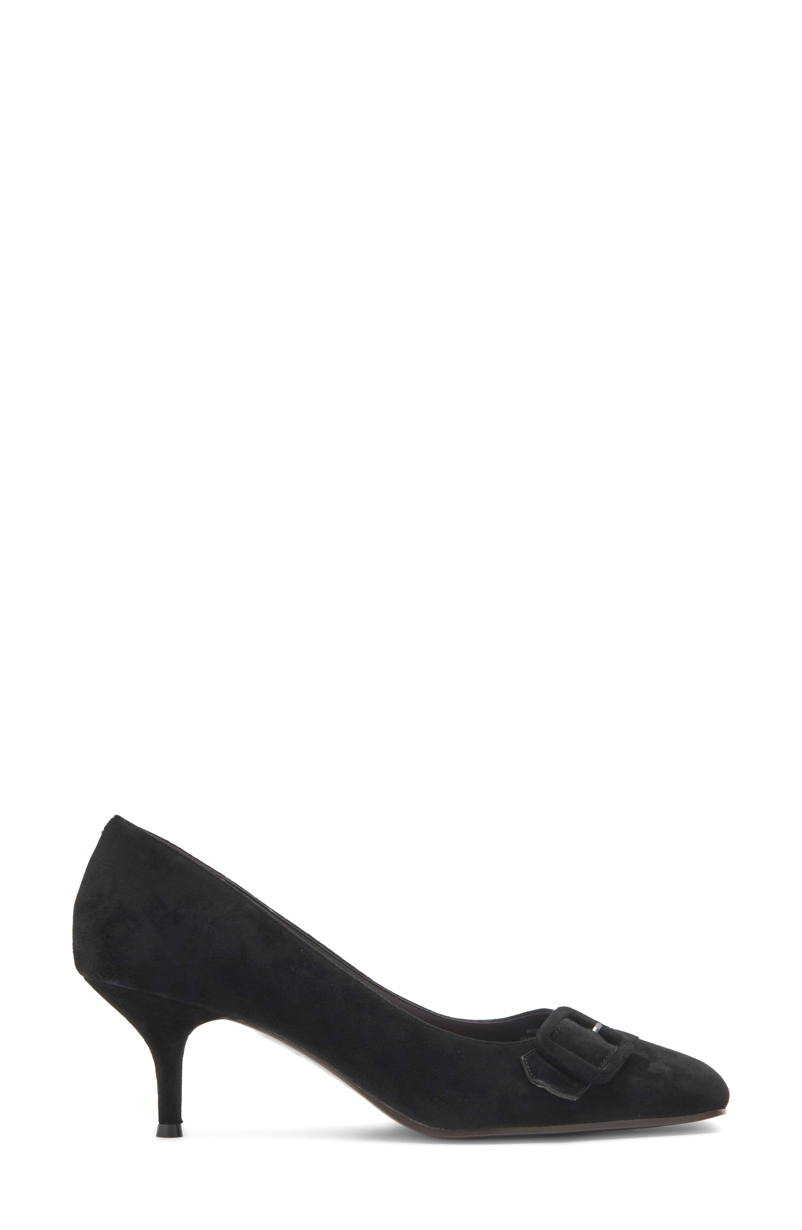 Armina Buckle Pump, Alternate, color, BLACK SUEDE