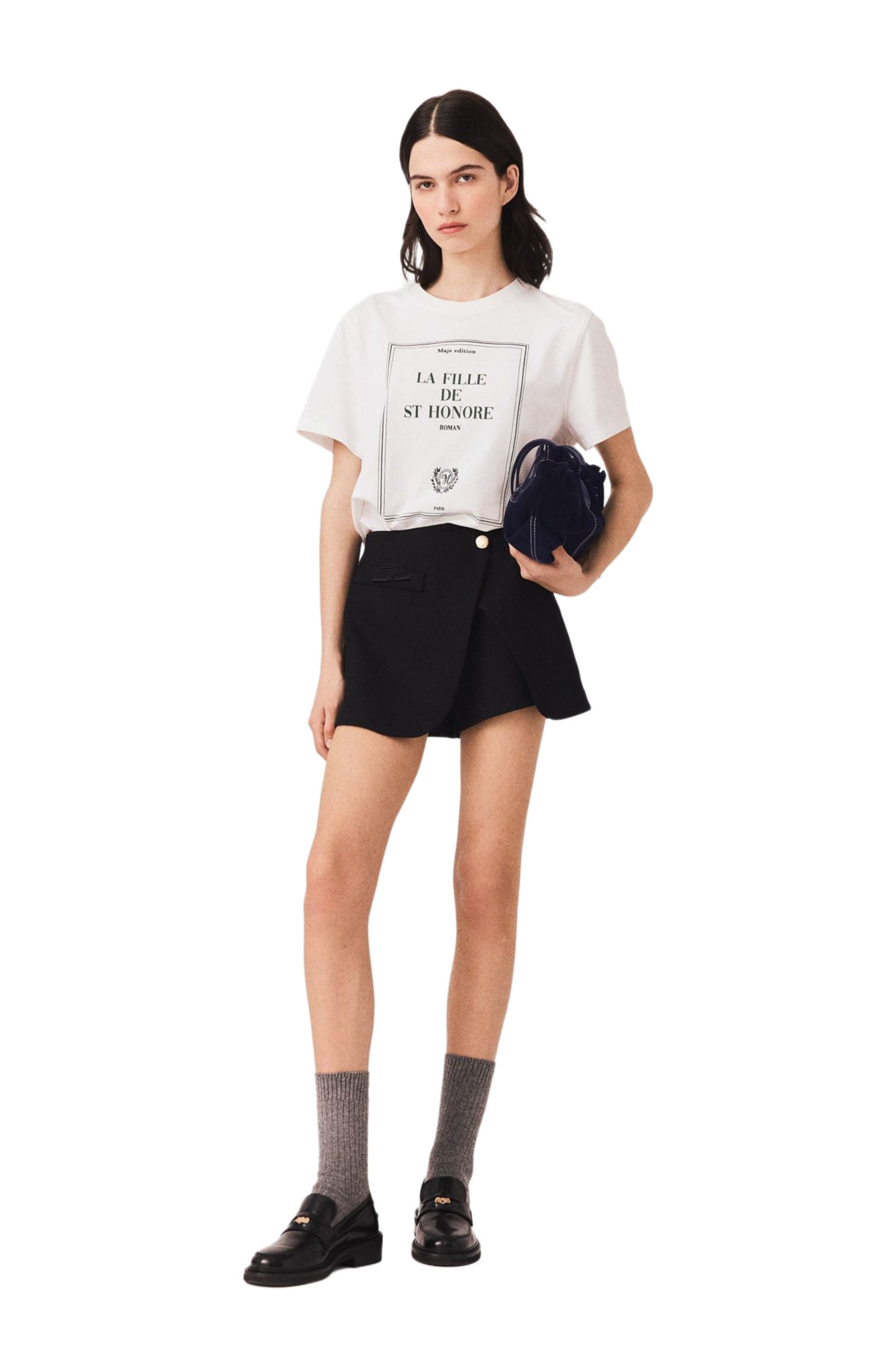 Layered-effect suit shorts