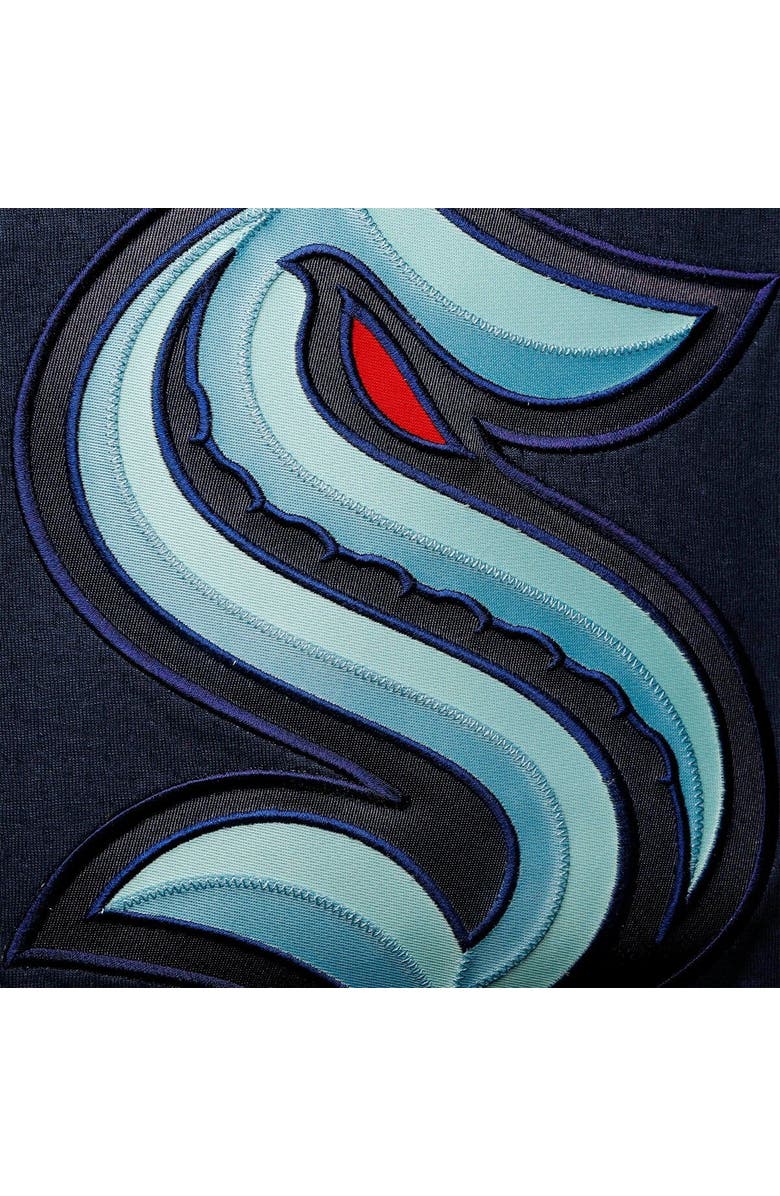 adidas Men's adidas Deep Sea Blue Seattle Kraken Logo AEROREADY Pullover Sweater, Alternate, color, Navy