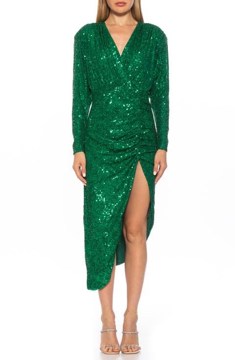 Silena Surplice Dolman Sleeve Dress