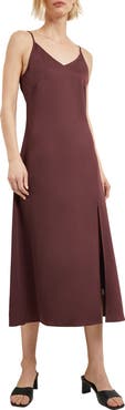 Misook Crêpe de Chine Midi Slipdress