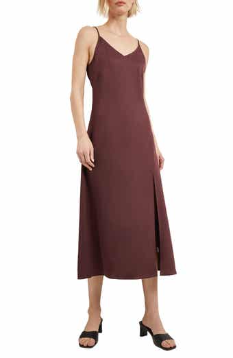 Misook Crêpe de Chine Midi Slipdress