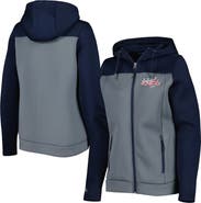 ANTIGUA Women's Antigua Navy/Gray Washington Capitals Protect Full-Zip Jacket