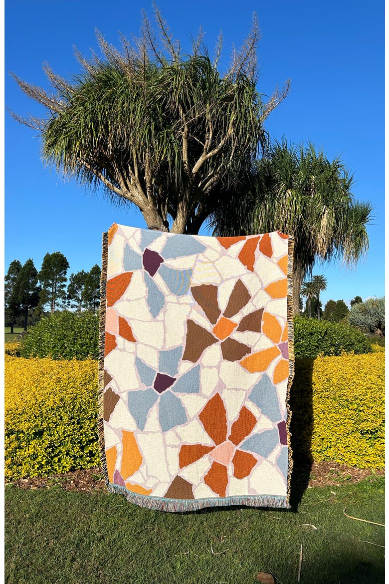 Woven Throw Blanket, Alternate, color, WHITE MULTI