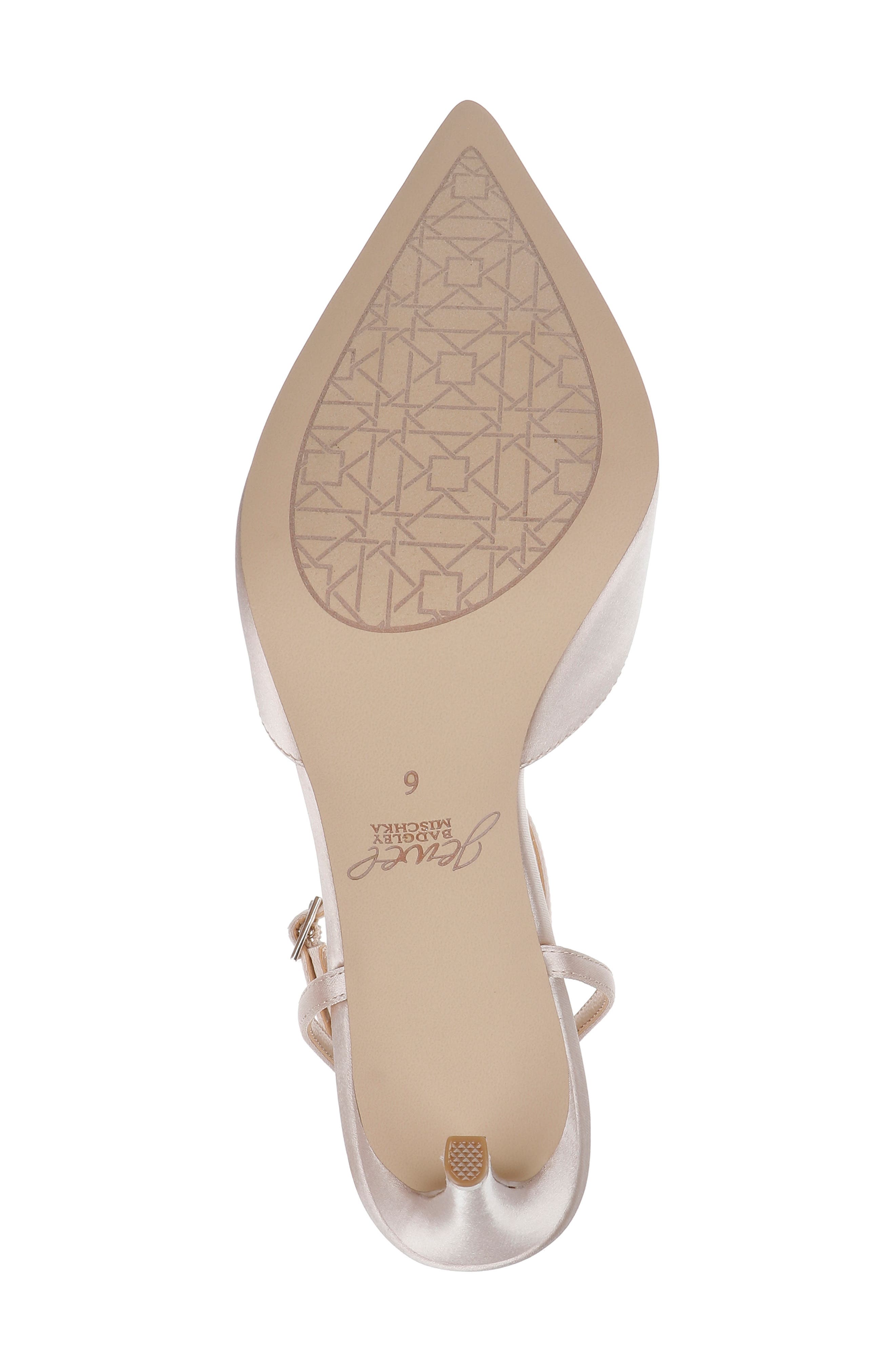 Kynlee Ankle Strap Pointed Toe Pump, Alternate, color, CHAMPAGNE SATIN