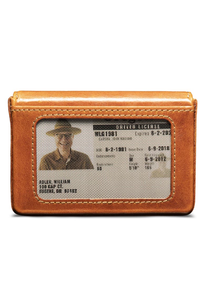 William Leather Card Case, Alternate, color, COGNAC