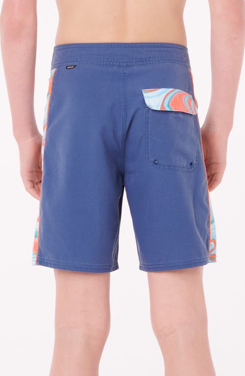 Rip Curl Kids' Island Paradiso Mirage Swim Trunks In Blue