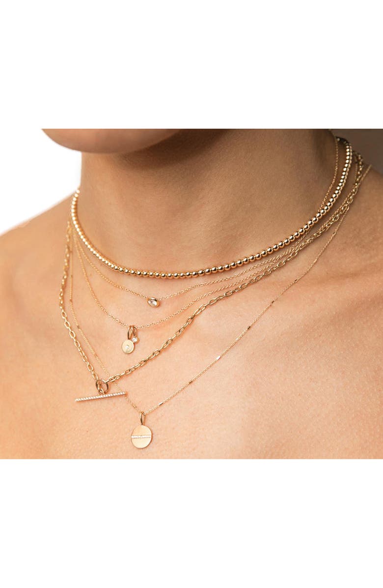 Zoë Chicco Diamond Toggle Pendant Necklace, Alternate, color,