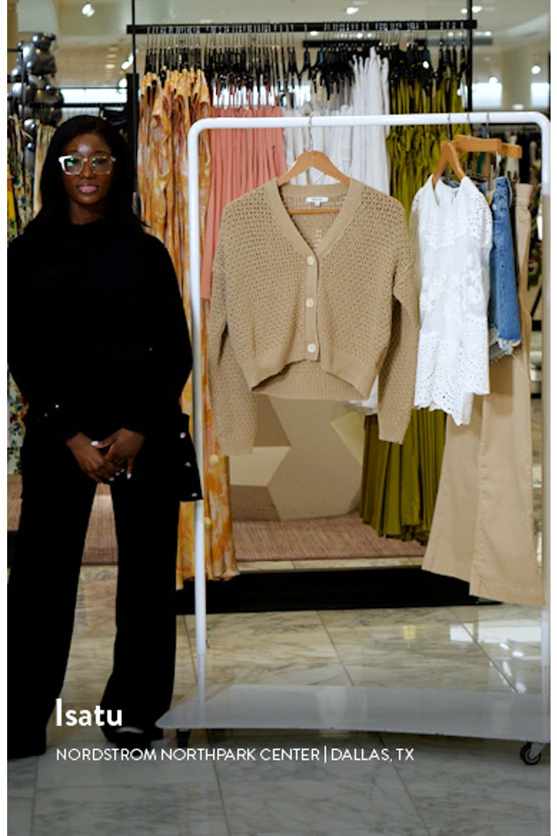 Open Stitch Cotton Crop Cardigan video