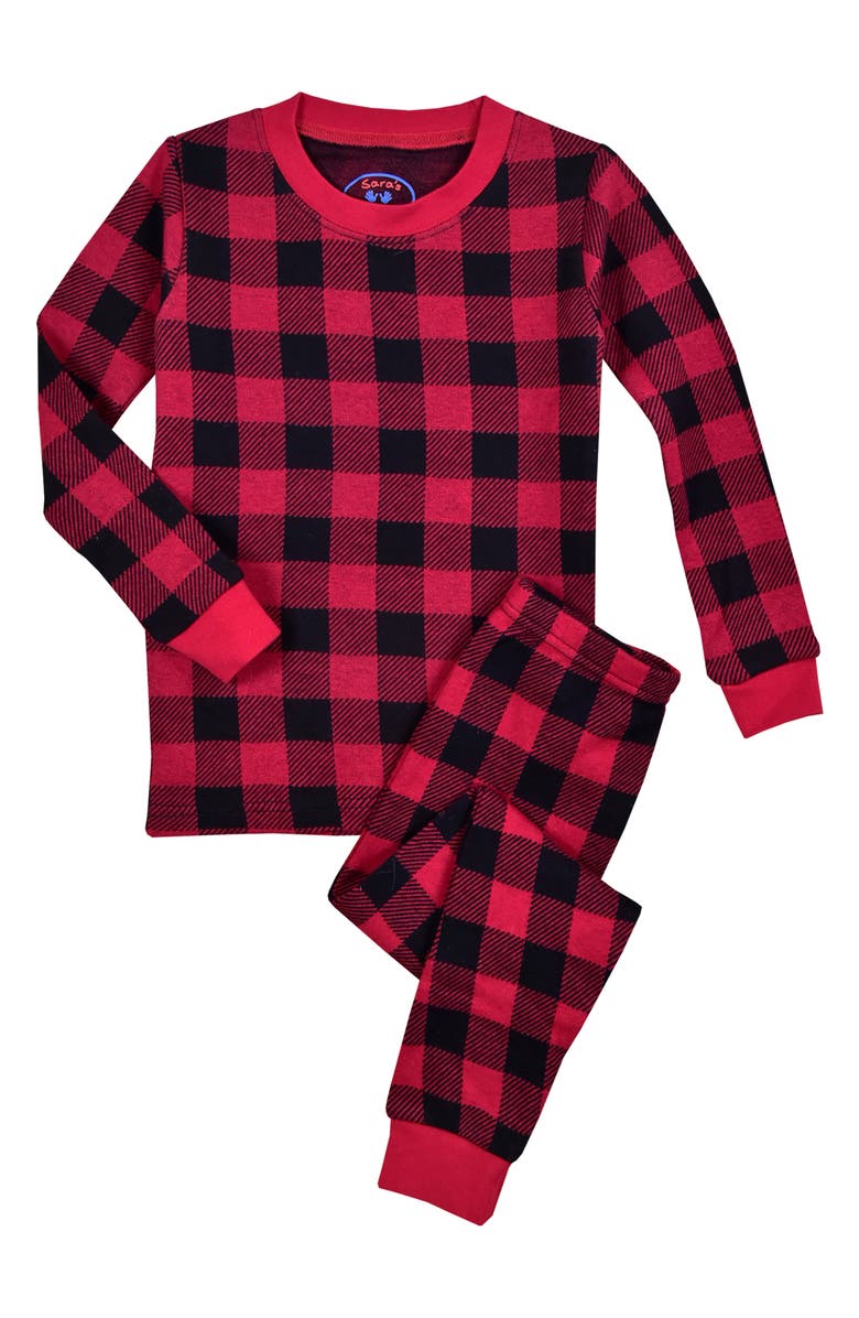 Sara’s Prints Sara's Prints Kids' Two-Piece Fitted Pajamas, Main, color,
