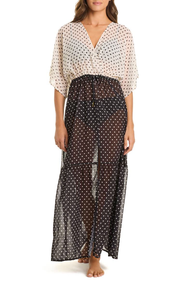 Maxi Cover-Up Dress, Main, color, BLACK