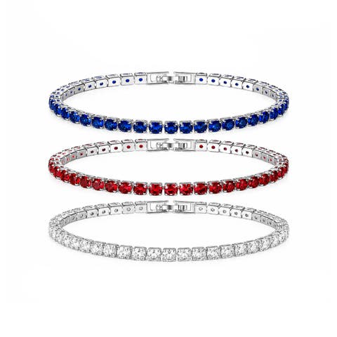 Set Of 3 Tennis Bracelets