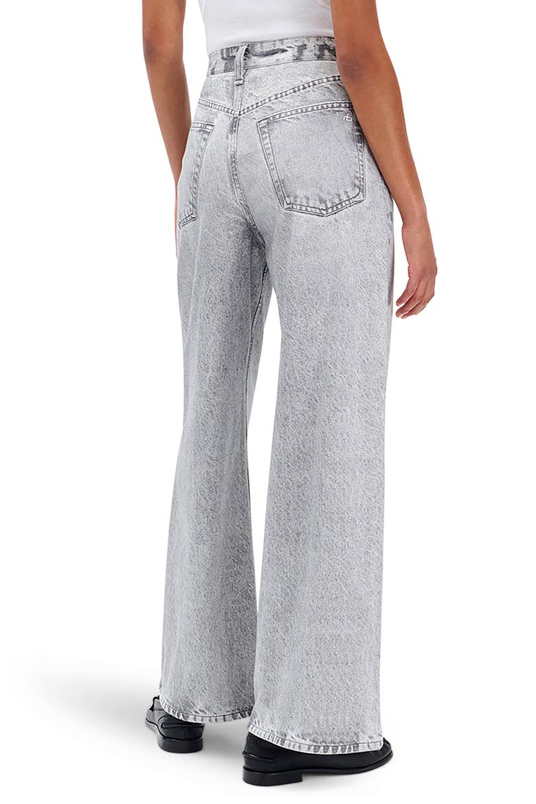 rb Miramar Sofie High Waist Ankle Wide Leg Terry Sweatpant Jeans, Alternate, color, ICYGR