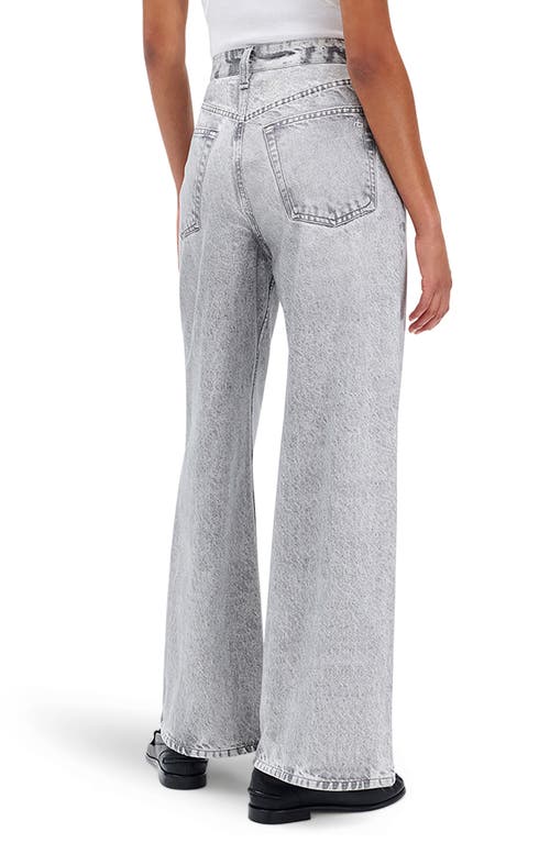Rag & Bone Miramar Sofie High Waist Ankle Wide Leg Terry Sweatpant Jeans In Gray