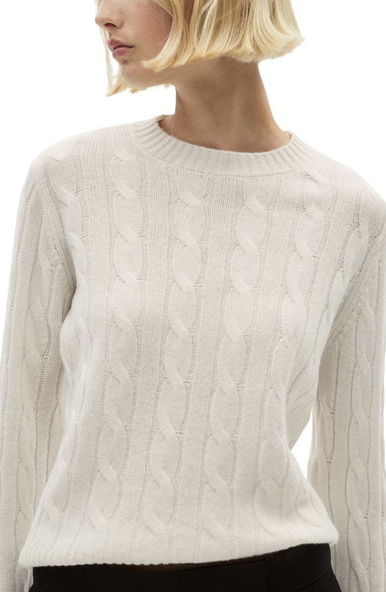 MANGO Cable Stitch Wool Sweater, Main, color, 