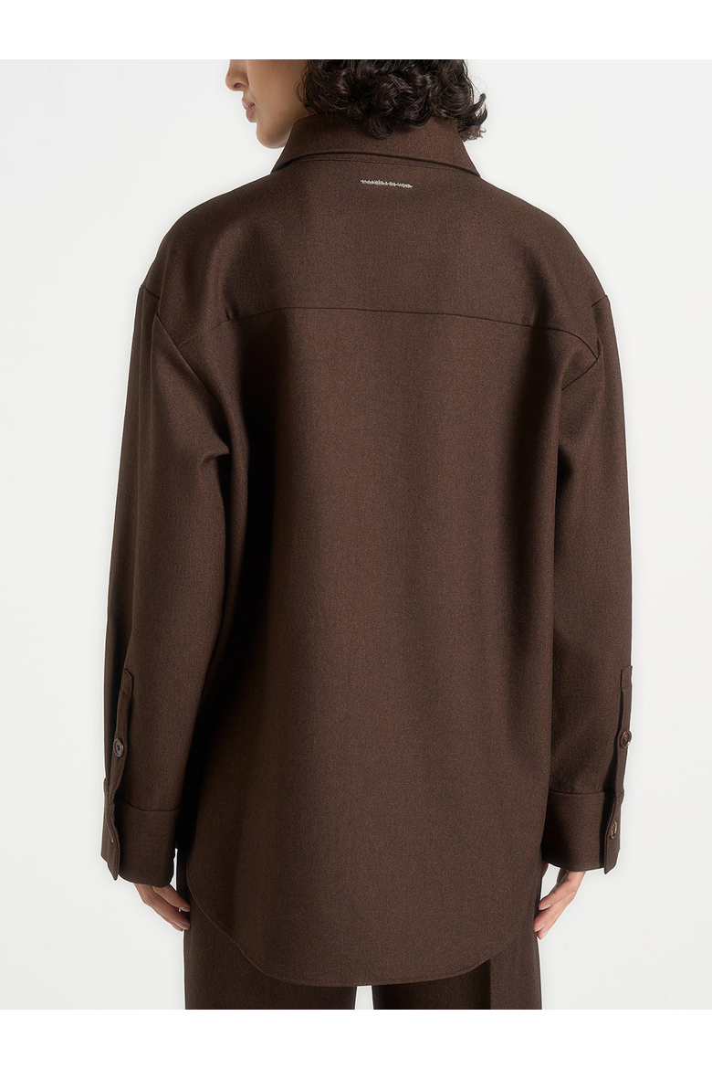 Joy Relaxed Fit Oversized Shirt, Alternate, color, Brown