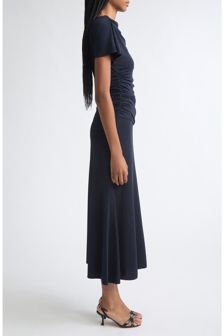 Avielle Cowl Neck Midi Dress, Alternate, color, NAVY