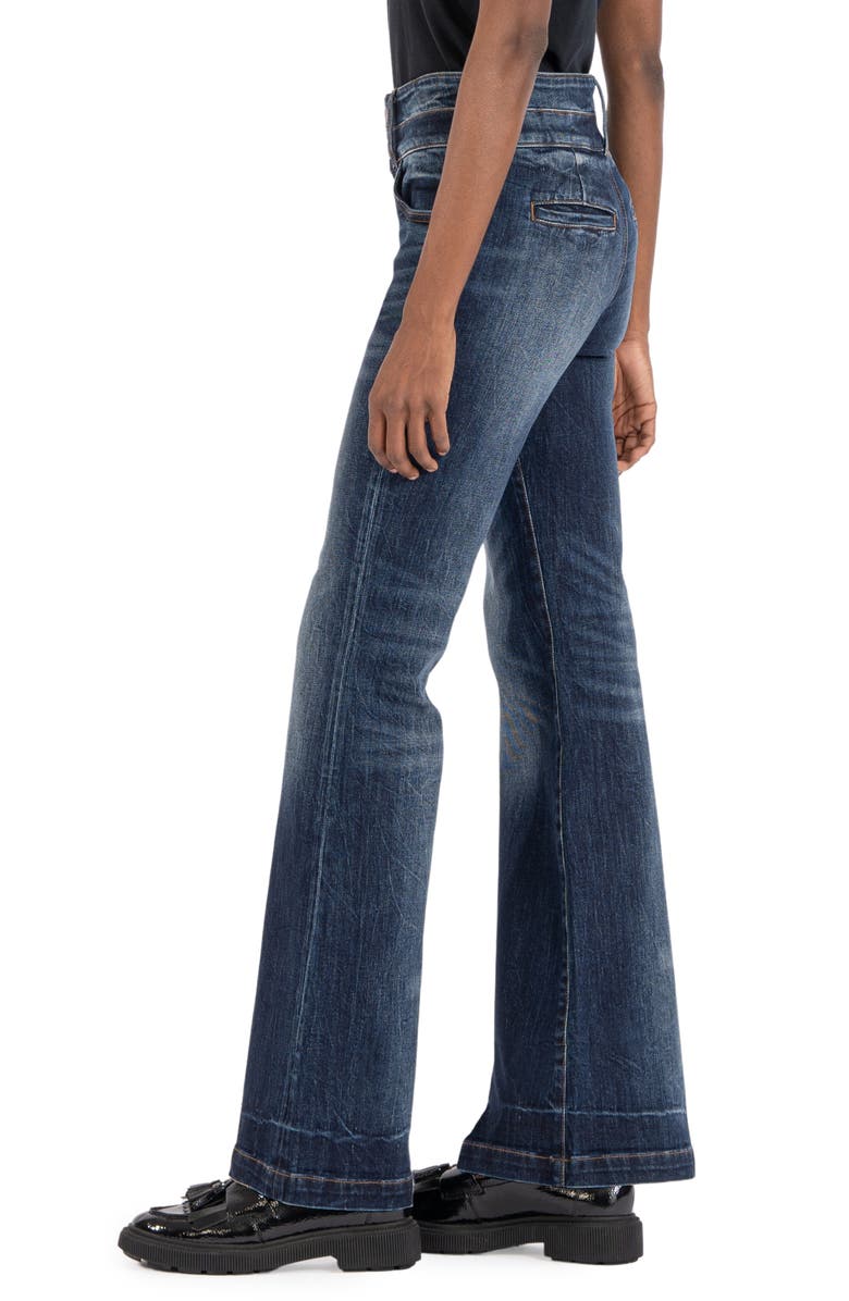 KUT from the Kloth Ana Double Waistband High Waist Flare Jeans, Alternate, color, 