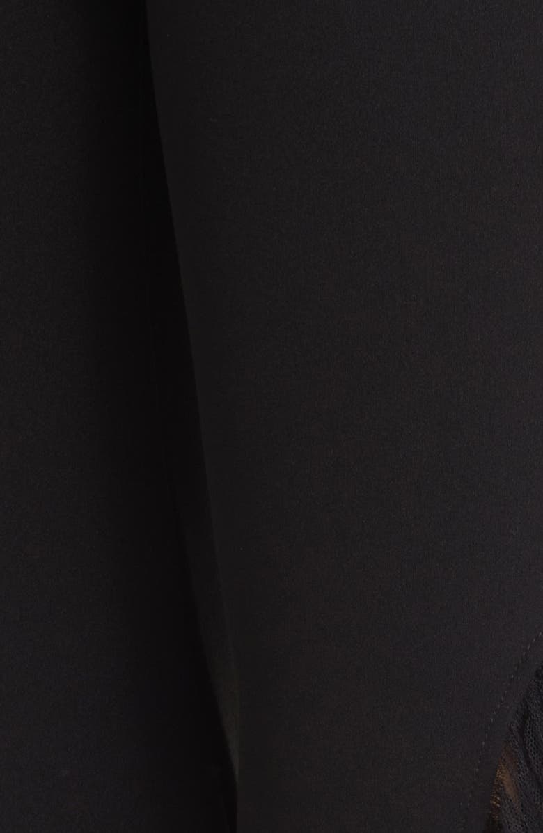 NIKKI LUND Molly Mesh Flare Pants, Alternate, color, Black