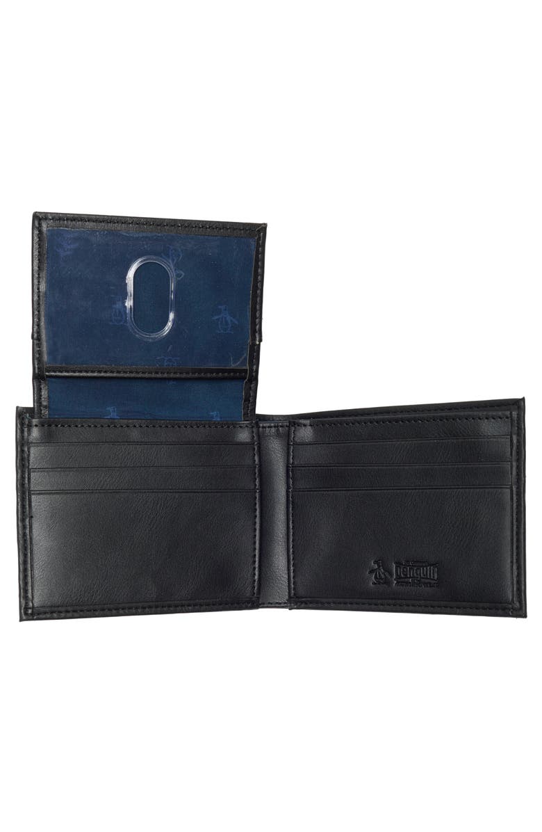 Original Penguin Leather Passcase Wallet, Alternate, color, Black