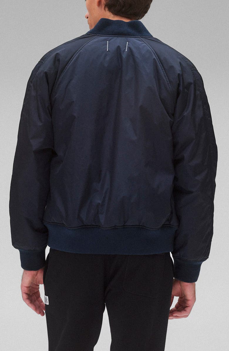 Reigning Champ ECONYL<sup>®</sup> Satin Stadium Jacket, Alternate, color, Navy