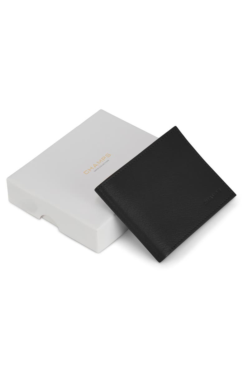 CHAMPS Onyx Leather RFID Bifold Wallet, Alternate, color, Black