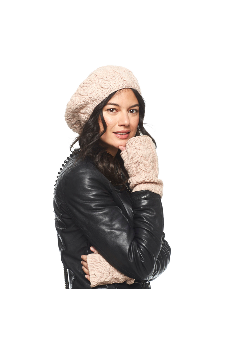 Nirvanna Designs Cable Handwarmers, Alternate, color, Charcoal