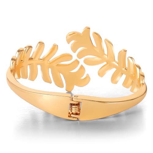 Jessica Simpson Leaf Shaped Bracelet In Gold