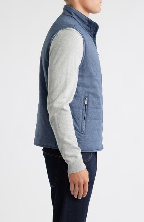 Scott Barber Reversible Quilted Vest In Blue