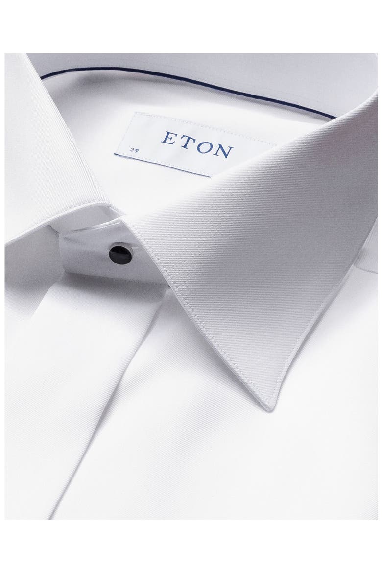 Contemporary Fit White Fly Front Tuxedo Shirt, Alternate, color, WHITE