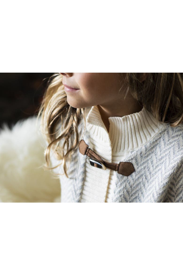 Baby Girls' Toggle Sweater Cardigan, Infant, Alternate, color, Gray Herringbone