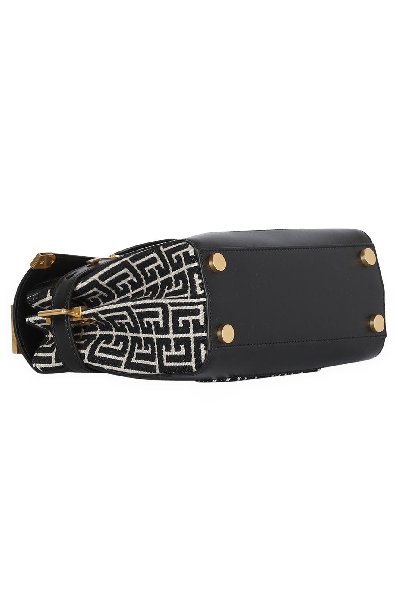 Balmain B-Buzz 23 Monogram Jacquard Top Handle Bag, Alternate, color, 