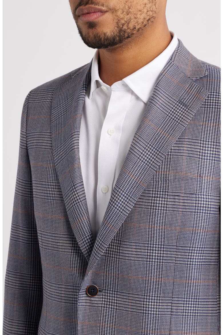 Regular Fit Delfino Light Blue Glen Check Wool Sport Coat, Alternate, color, LIGHT BLUE