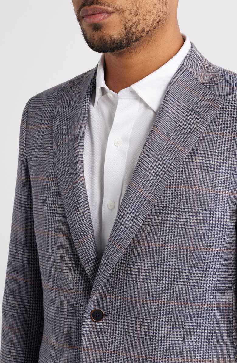 Heritage Gold Delfino Light Blue Glen Check Wool Sport Coat, Alternate, color, Light Blue