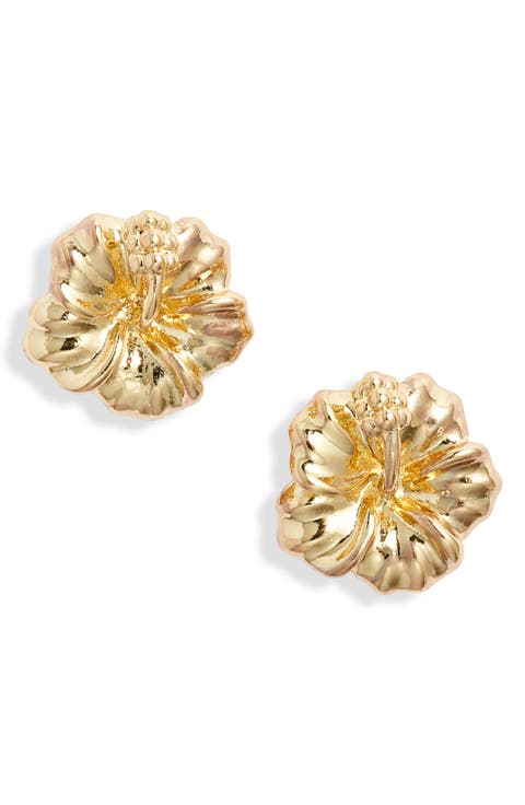 Aloha Hibiscus Stud Earrings